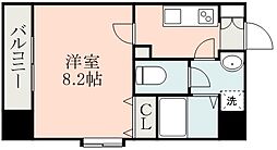 熊本市電B系統 西辛島町駅 徒歩3分の賃貸マンション 5階1Kの間取り