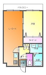 LS西松江城マンション 1階1LDKの間取り