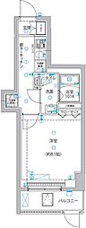 ユリカロゼ五反野III 1Kの間取図画像