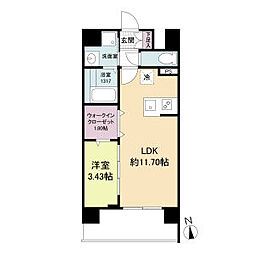 WORVE吹田江坂 1LDKの間取図画像