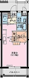 MARINE　ROAD（マリンロード） 1階ワンルームの間取り