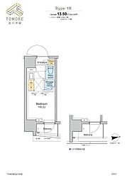 TOMORE品川中延 2階ワンルームの間取り