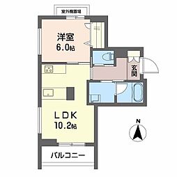シャーメゾン 京町 1LDKの間取図画像