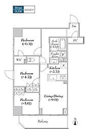 ＡＳＭＡＣＩ　　ＭＡＩＳＯＮ両国II 9階3LDKの間取り