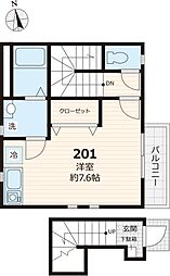 プレミール 2階1SLDKの間取り