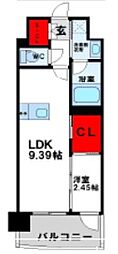 プレジデンス ざ 三萩野 1LDKの間取図画像