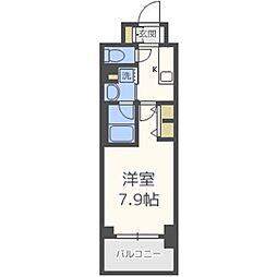 アーバネックス中崎町 11階1Kの間取り