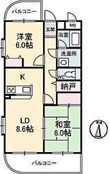 間取図画像 2LDK