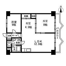 エクセレントハイツ2 3LDKの間取図画像