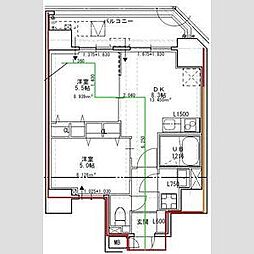 S-RESIDENCE文京小石川 9階2DKの間取り