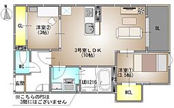 REGALEST TSUBAKI（旧)REGALEST 青江V） 2階2LDKの間取り