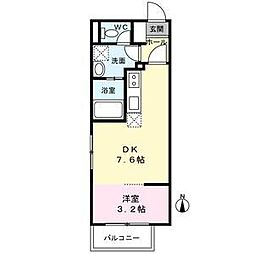 (仮称)長町6丁目新築マンション 4階1DKの間取り
