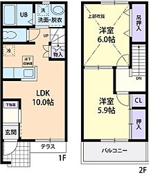 PROFIA A 1階2LDKの間取り