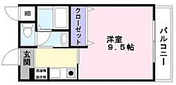 JR東海道・山陽本線 南彦根駅 4.4kmの賃貸マンション 1階1Kの間取り