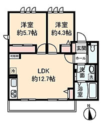 東武東上線 朝霞台駅 バス5分 宮戸橋下車 徒歩1分の賃貸アパート 2階2LDKの間取り
