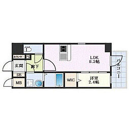 エスリード金山ル・グラン 1507 15階1LDKの間取り