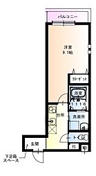 フジパレス今津中イースト 3階1Kの間取り