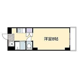 カルティエ宇品西 ワンルームの間取図画像