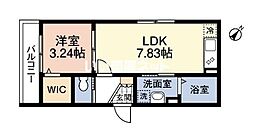 フェリーチェV 301 1階1LDKの間取り
