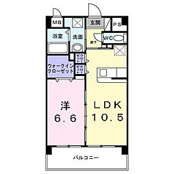 Maison Qoo 1LDKの間取図画像