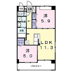 Maison Qoo 2LDKの間取図画像