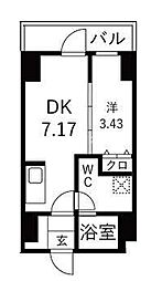 ＴＲＡＤＩＳ森下 5階1DKの間取り