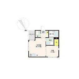 クレール　ラフィネ 302 3階1DKの間取り