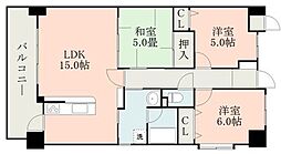 JR豊肥本線 光の森駅 徒歩3分の賃貸マンション 8階3LDKの間取り
