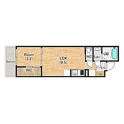 シエーナグランデ四条烏丸 5階1LDKの間取り