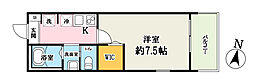セレーノ西浦和 3階1Kの間取り