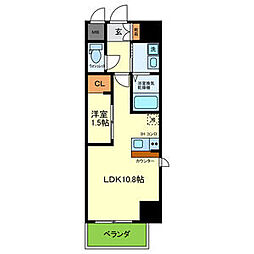 ONLYONE布施 1LDKの間取図画像