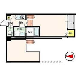 和音 1階1Kの間取り