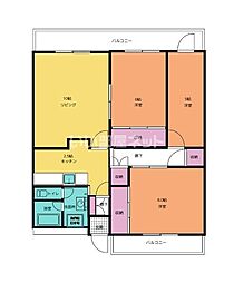 クロノス26大分下郡Ｂ 4階4Kの間取り