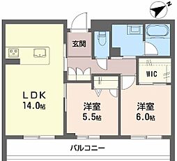 ジョイ フィールド 2LDKの間取図画像