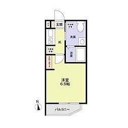 グランレジデンス 101 1階1Kの間取り