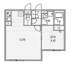 THE PALMS大島 1LDKの間取図画像