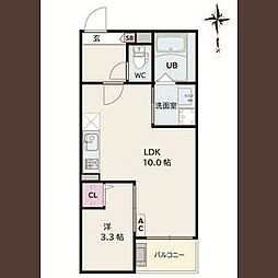 Jack kirihataI 1LDKの間取図画像