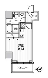 グラシアプレイス曳舟 301 3階ワンルームの間取り