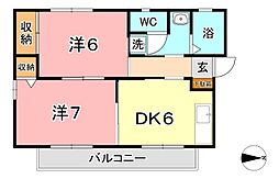 間取図画像 2DK