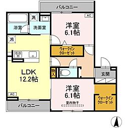 間取図画像 2LDK