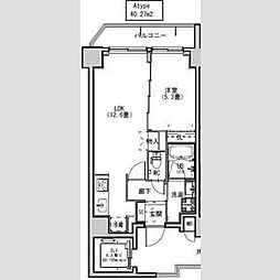 S-RESIDENCE両国avenue 1LDKの間取図画像