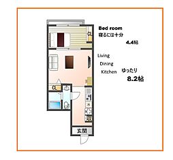 carpe恋ヶ窪（カルぺコイガクボ） 204 2階1LDKの間取り