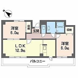 クレールI・K 2LDKの間取図画像