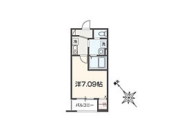 東武伊勢崎線 大袋駅 徒歩12分の賃貸アパート 1階1Kの間取り