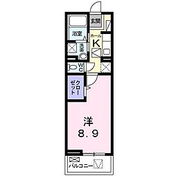 メゾン・ボヌール3 1Kの間取図画像