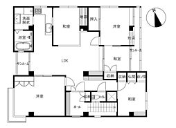 ホープ駅西 5LDKの間取図画像