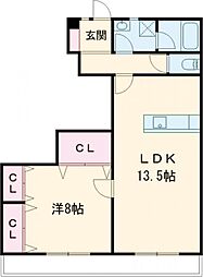 水切浅田ビル 1LDKの間取図画像