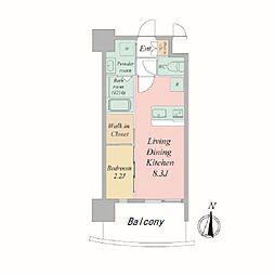 セレニテ新大阪アリエ 1LDKの間取図画像