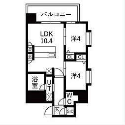 スプランディッド玉造 2LDKの間取図画像
