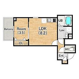 (仮称)ジーメゾン一宮天王ルクセルク 103 1階1LDKの間取り